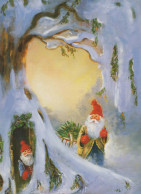Buon Anno Natale GNOME Vintage Cartolina CPSM #PBL860.IT - New Year