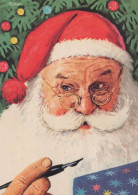 BABBO NATALE Buon Anno Natale Vintage Cartolina CPSM #PBL260.IT - Santa Claus