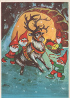 Buon Anno Natale GNOME Vintage Cartolina CPSM #PBL583.IT - New Year