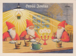 Buon Anno Natale GNOME Vintage Cartolina CPSM #PBM002.IT - Nouvel An