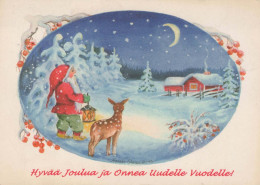 Buon Anno Natale GNOME Vintage Cartolina CPSM #PBM154.IT - Nouvel An