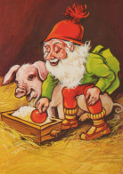 BABBO NATALE Buon Anno Natale Vintage Cartolina CPSM #PBL196.IT - Kerstman