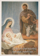 Vergine Maria Madonna Gesù Bambino Natale Religione Vintage Cartolina CPSM #PBB918.IT - Vierge Marie & Madones