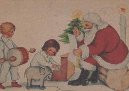 BABBO NATALE Buon Anno Natale Vintage Cartolina CPSM #PBL131.IT - Santa Claus