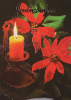 Buon Anno Natale CANDELA Vintage Cartolina CPSM #PBA190.IT - Nouvel An