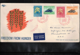 Indonesia 1963 Freedom From Hunger Interesting Airmail Letter FDC - Indonesia