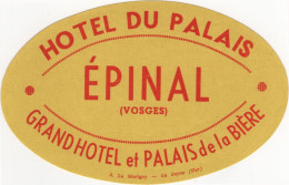Hotel Du Palais - Epinal - & Hotel, Label - Hotelaufkleber