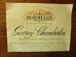 Gevrey Chambertin - MOMMESSIN - Domaine à La Grange St Pierre à Mâcon - Bourgogne