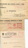 X0864 Italia,  3 Red Meter Freistempel Ema, Milano E Udine - Macchine Per Obliterare (EMA)