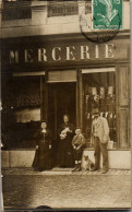 CP Carte Photo D'époque Photographie Vintage Magasin Mercerie Vitrine - Coppie