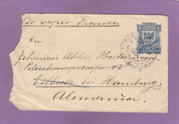 GANZSACHE AUS SANTO DOMINGO NACH DEUTSCHLAND. SIEGEL "KAISERLICH DEUTSCHES CONSULAT SANTO DOMINGO",1904. - Uruguay