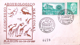 1967-SPAGNA Congresso Archeologica/Mahon (29.4.67) Annullo Speciale Su Busta - Storia Postale