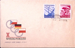 1952-POLONIA 10 Giro Ciclistico Della Pace Serie Cpl. (900/1) Su Fdc - FDC