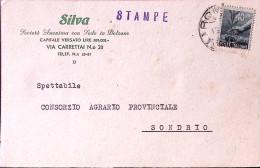 1945-Democratica C.40 (546) Isolato Su Cart. Stampe - Marcophilia