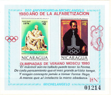Olympische Spelen  1980 , Nicaragua - Blok Postfris - Estate 1980: Mosca