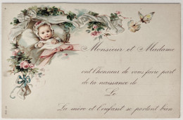 Ephemera / Imagerie, Faire-Part / ANONYME - N° 1018 / Monsieur Et Madame … Ont L'honneur De Vous Faire Part De La Naissa - Other & Unclassified