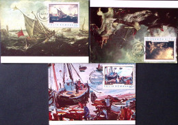 1971-Romania Quadri Di Marine (2626/30) Su Cinque Cartoline Maximum - FDC