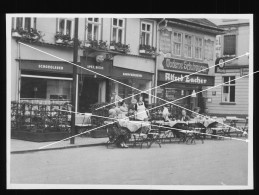 Orig. Foto 1938 Ortspartie Bad Blankenburg Cafe Dampfbäckerei Auf Dem Markt, Schuhwaren Alfred Zacher - Bad Blankenburg