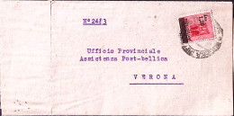 1945-Monumenti Sopr.lire 1,20/20 Isolato Su Piego Nocera Inferiore (1.6) - Storia Postale