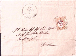 1883-Segnatasse C. 10 (6) Apposto A Tivoli (2.7) Su Lettera Non Affrancata - Poststempel