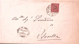 1890-BORGOSATOLLO Ottagonale Collettoria (20.11) Su Piego - Marcophilia