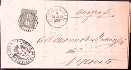 1883-CICOGNOLO C1+sbarre (4.5) Su Stampato - Storia Postale