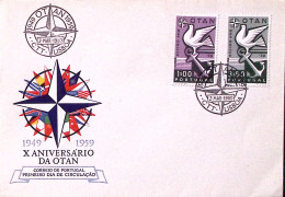 1960-PORTOGALLO X Ann. NATO Serie Cpl. (859/0) Su Fdc - FDC