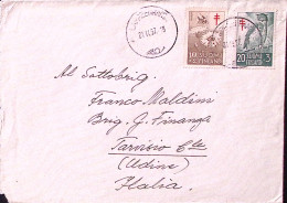 1957-Finlandia C.10 E 20 (417+442) Su Busta (21.2.57) Per L'Italia - Covers & Documents