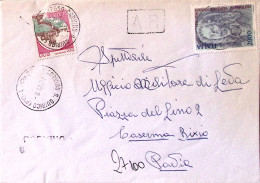 1987-PERGOLESI Lire 2000 + Castelli Lire 900 (1754+1526) Su Raccomandata Corvino - 1981-90: Poststempel