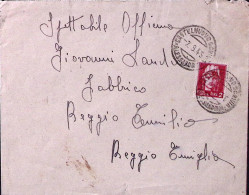 1945-Imperiale Senza Fasci Tiratura Novara Lire 2 (541) Isolato Su Busta Casteln - Poststempel
