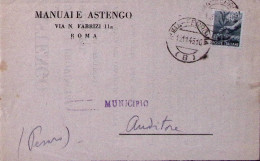 1945-Democratica C.40 (546) Isolato Su Stampe Roma (15.11) - Marcophilia