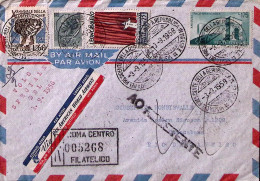 1958-VOLO SPECIALE PRESIDENTE REPUBBLICA Annullo Speciale Su Raccomandata Affran - Airmail
