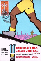 1959-cartolina Enal 11^ Campionato Nazionale Di Marcia Di Montagna, Viaggiata An - Betogingen