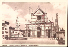 1943-FIRENZE P.zza Santa Croce E Monumento A Dante Alighieri, Viaggiata (9.8) - Firenze