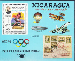 Olympische Spelen  1980 , Nicaragua - Blok Postfris - Ete 1980: Moscou
