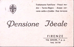 Y1940-FIRENZE Pensione Ideale Pubblicitaria Viaggiata Firenze (21.1) - Publicité