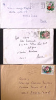 1981-FIORI I Emissione I Tre Valori Lire 200 Isolati Su 3 Buste - 1981-90: Poststempel