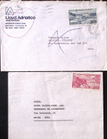 1981-LAVORI NEL MONDO I Due Valori Lire 300 Isolato Su 2 Buste - 1981-90: Poststempel