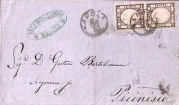 1862-Province Napoletane Coppia Gr.1 (19) Su Soprascritta Napoli (9.2.) F.to A D - Napels