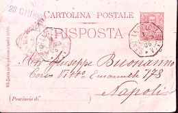 1906-SANT ANGELO A SCALA Ottagonale Collettoria (1.7) Su Cartolina Postale RP C. - Postwaardestukken