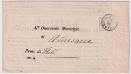 1861-FRANCOBOLLO PER STAMPATI C.2 (20) Isolato Su Stampe Milano (29.12) Firmato  - Poststempel