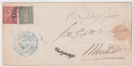 1876-CERGNAGO Corsivo Di Collettoria Su Soprascritta Affrancata Cifra C.1 E 2 An - Marcophilia