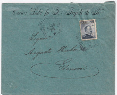 1908-TRIPOLI DI BARBERIA Tondo Riquadrato (12.4) Su Busta Affr. Michetti C.15 - Ohne Zuordnung