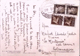 1945-Imperiale Senza Fasci Coppia C.10 (536) + Posta Aerea Coppia C.50 (11) Su C - Poststempel