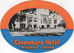 Connemara Hotel - Madras India - & Hotel, Label - Hotelaufkleber