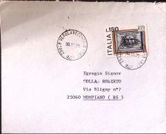 1976-ITALIA'76 Lire 150 Isolato Su Busta Verolavecchia (30.10) - 1971-80: Marcophilia