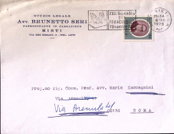 1975-ALFANO Lire 100 Isolato Su Busta Rieti (6.12) - 1971-80: Poststempel