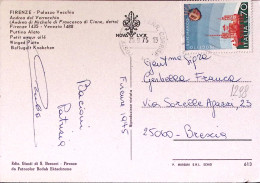1975-PROGETTO S.MARCO Lire 70 Isolato Su Cartolina (Firenze) - 1971-80: Marcofilia
