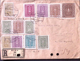 1922-AUSTRIA Simboli Kr. 1/2, Due 1, 2, Due 4, 5, 6, 10, Due 121/2 + Arte Kr.20  - Autres & Non Classés