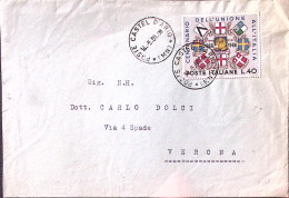 1965-UNIONE PROV. VENETE Isolato Su Busta Castel Ario (14.5) - 1961-70: Poststempel